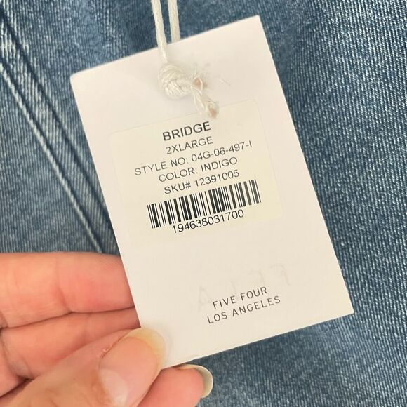 FF LA Five Four Los Angeles Denim Jean Jacket 2XL - Picture 7 of 9